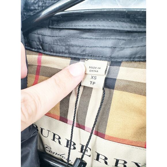 BURBERRY The Horberie Quilted Shell Trench Coat In Black XS NEW - Picture 9 of 10
